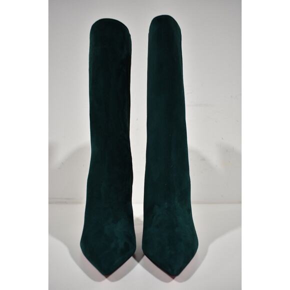 Christian Louboutin Astrilarge Booty 100 Vosges Green Suede Mid Heel Boot 39.5 - Picture 5 of 12